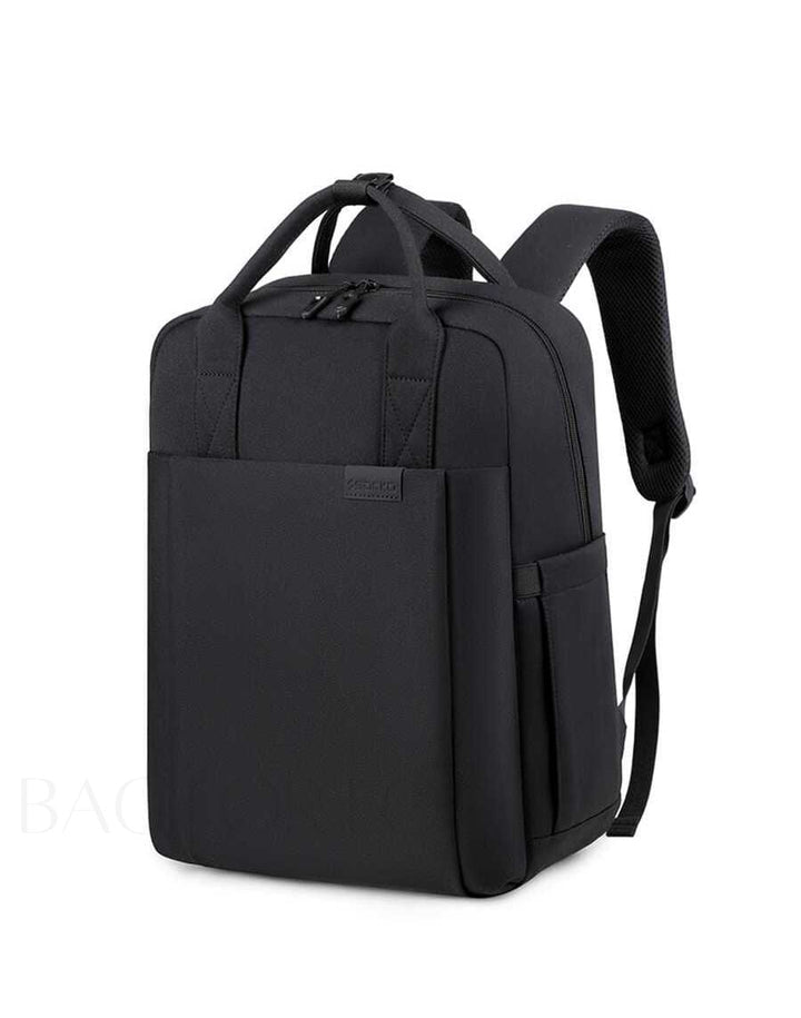 Unisex waterproof laptop backpack for commuters & travelers, secure & stylish.