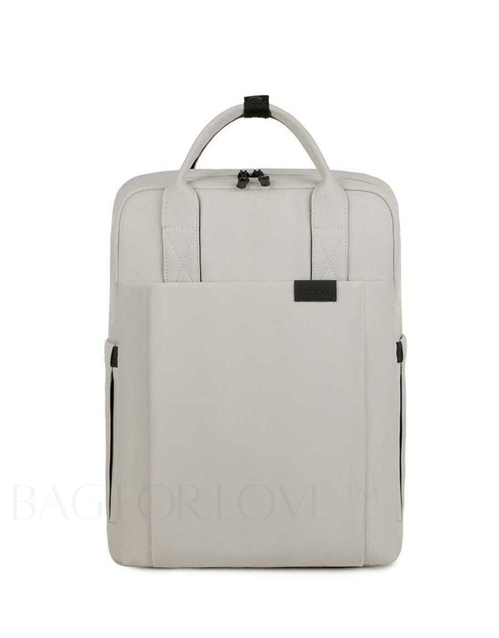 Organizational waterproof travel backpack with secure laptop compartment for essentials.