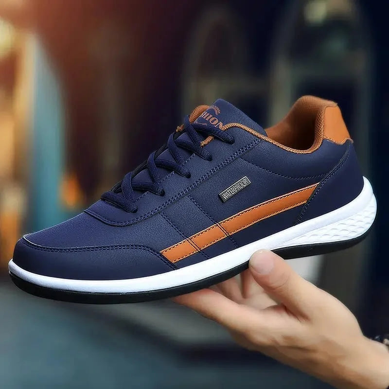 Sleek side view of modern unisex waterproof orthopedic shoes, combining style with support.