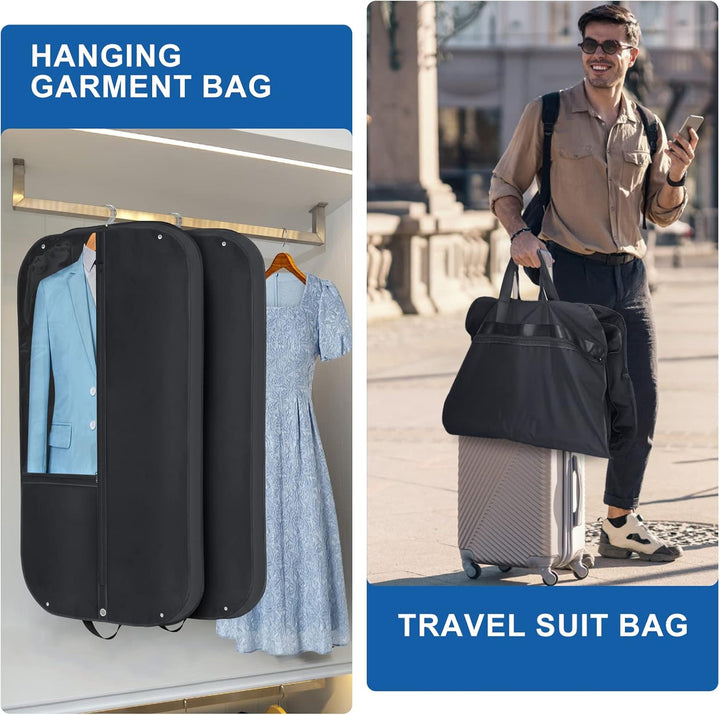 Unisex Oxford fabric suit cover, waterproof and dustproof, perfect for garment protection during travel or home storage