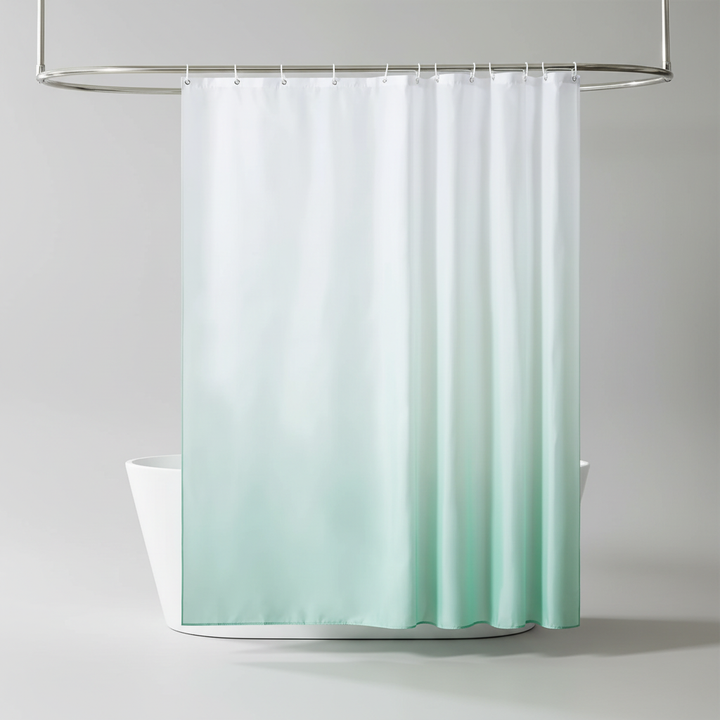 Easy-clean waterproof shower curtain, ideal for any modern bathroom with its unique gradient.
