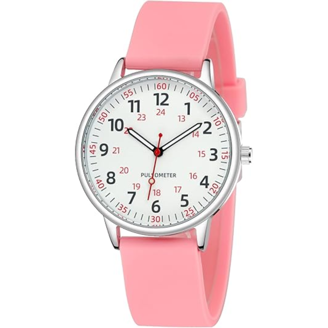 Unisex waterproof green silicone fob watch, perfect for doctors and healthcare staff
