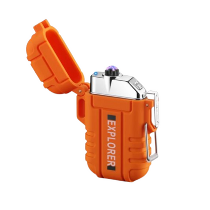 Robust waterproof windproof arc lighter, made for extreme outdoor conditions & survival kits.