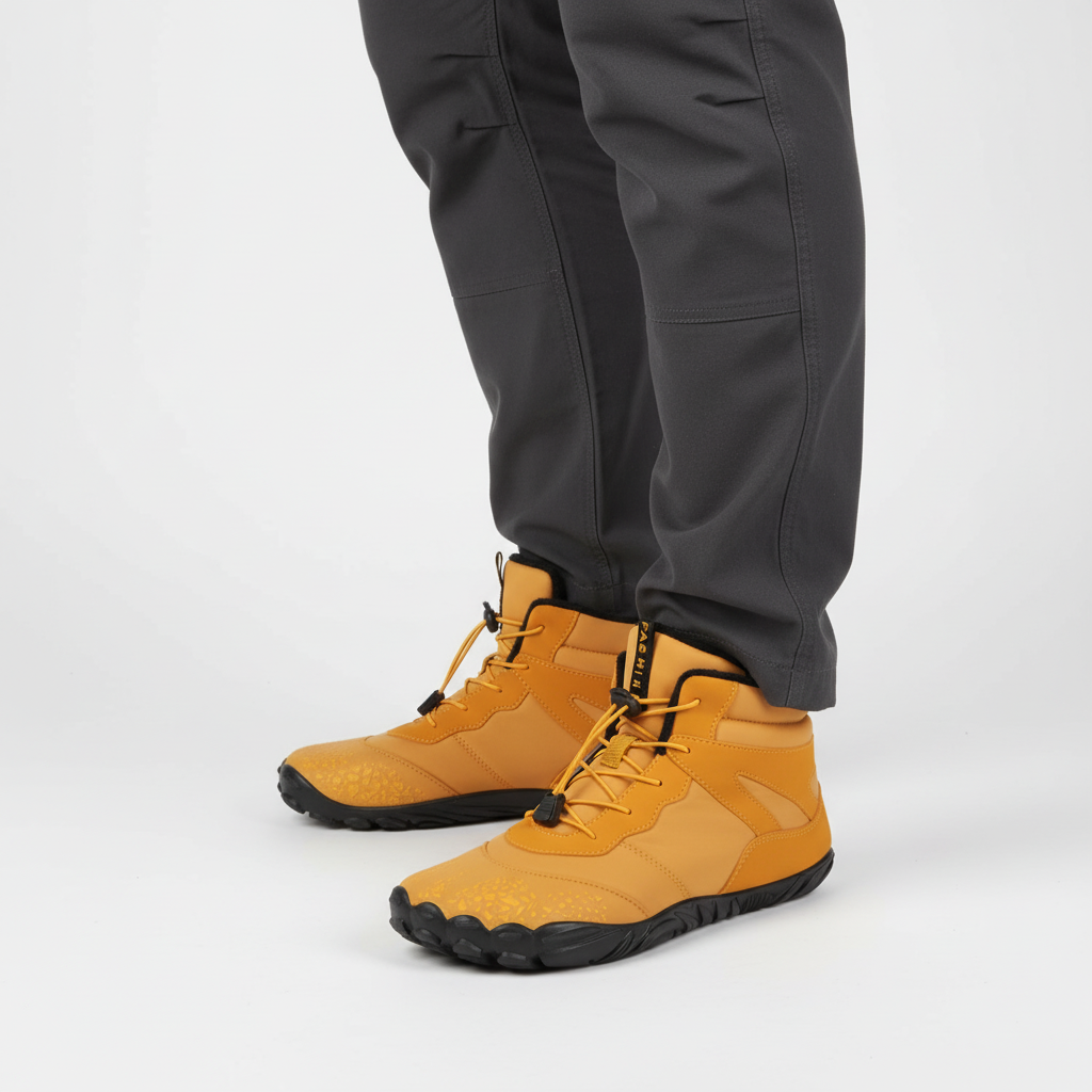 Unisex waterproof winter barefoot boots, orthopedic, anti-slip outdoor footwear
