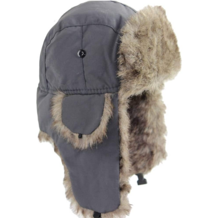 Adventure-ready unisex trapper hat, featuring a comfortable faux fur lining to brave the cold.