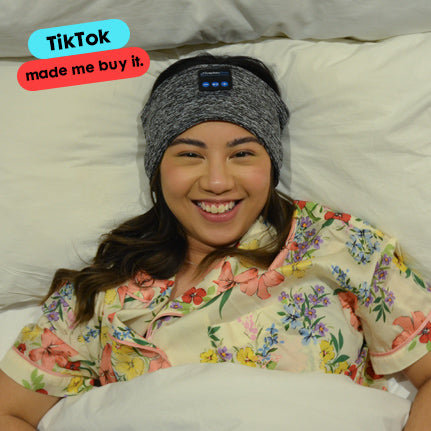 Ultra-soft wireless sleep headphones headband, ideal for side sleepers & restful nights.