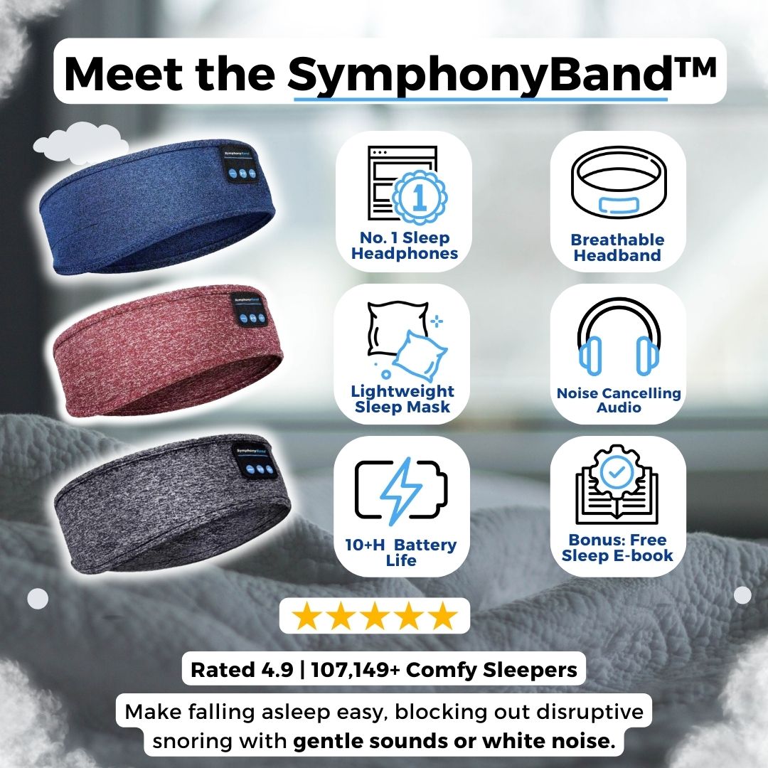 Comfortable wireless sleep headphones for meditation, travel, or blocking noise for insomnia.