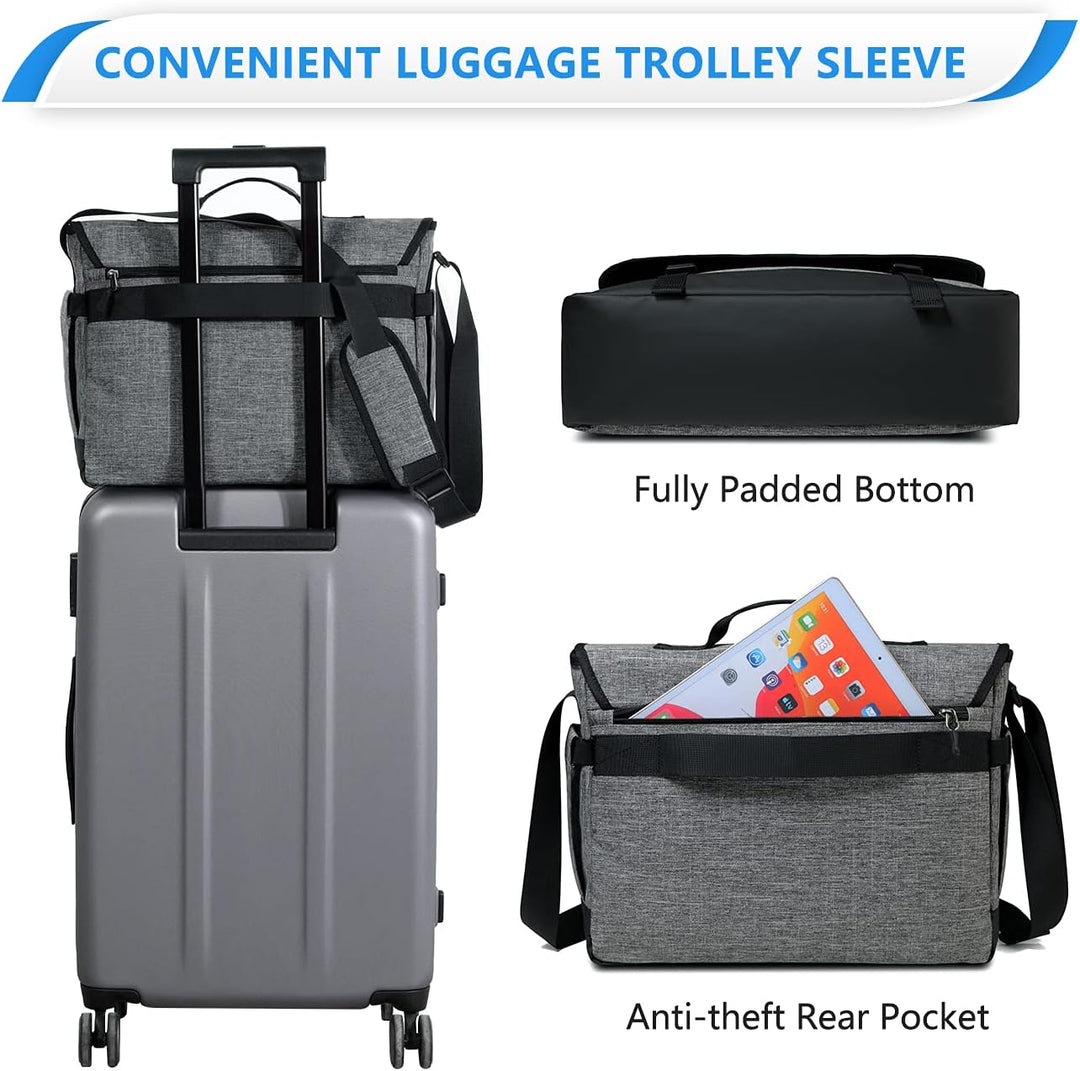 Versatile 17-inch laptop messenger bag. Water-resistant design, adjustable strap, perfect for business & travel.