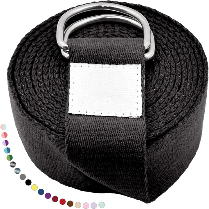 Enhance flexibility with this unisex yoga stretch strap. Adjustable D-ring buckle for secure and effective workouts.