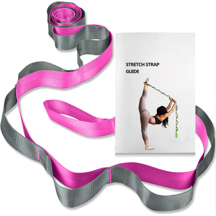 Beginner-friendly 12-loop stretch band for yoga, pilates, and improving flexibility at home workouts.
