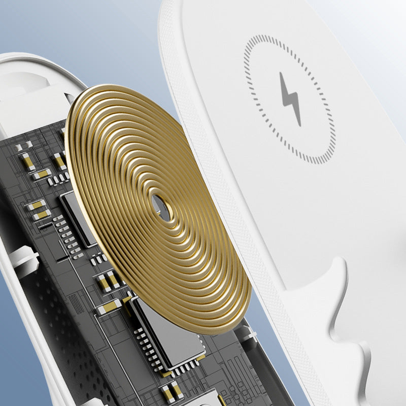 High-speed 15W fast wireless charger integrated into a versatile FlexCharge phone holder stand.