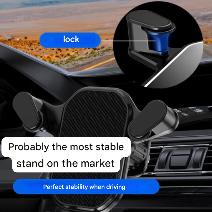 Stable car accessory: a vent mount phone holder for reliable smartphone display during your drive.