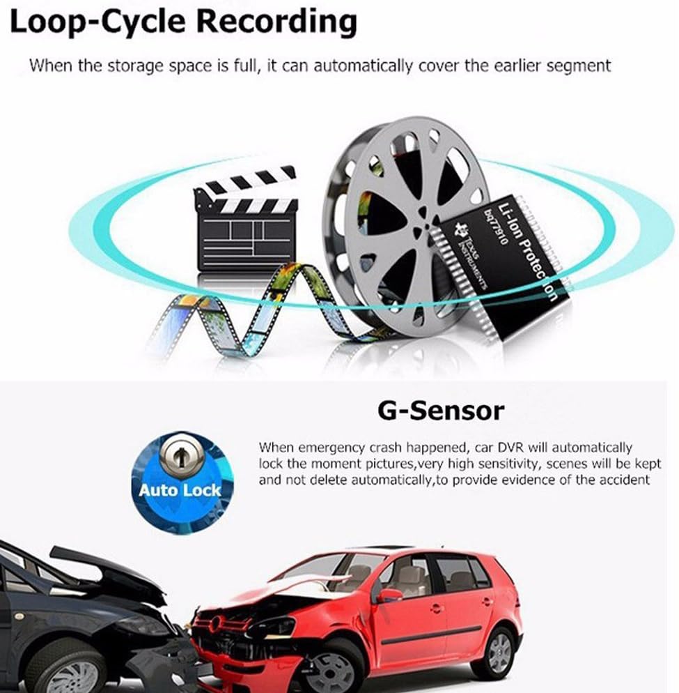 WiFi enabled 1080P hidden dash camera, easy smartphone connectivity for video access