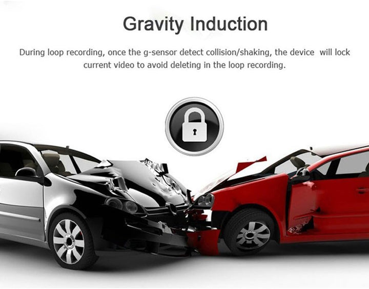 Universal WiFi dash cam, 170-degree wide-angle, Full HD 1080p video recording