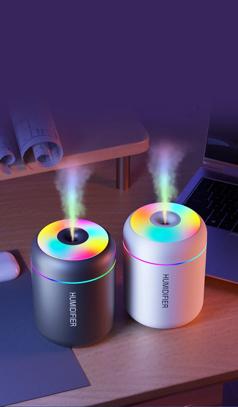 USB mini air humidifier with aromatherapy diffuser, perfect for car and small space