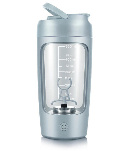 Portable and BPA-free electric protein mixer, USB rechargeable, for protein shakes, smoothies, and more.