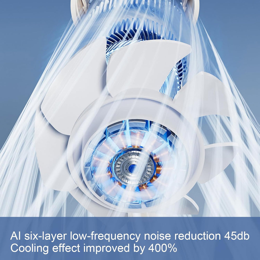 Versatile cooling fan: portable, foldable, USB, LED display, 100 speeds for any need