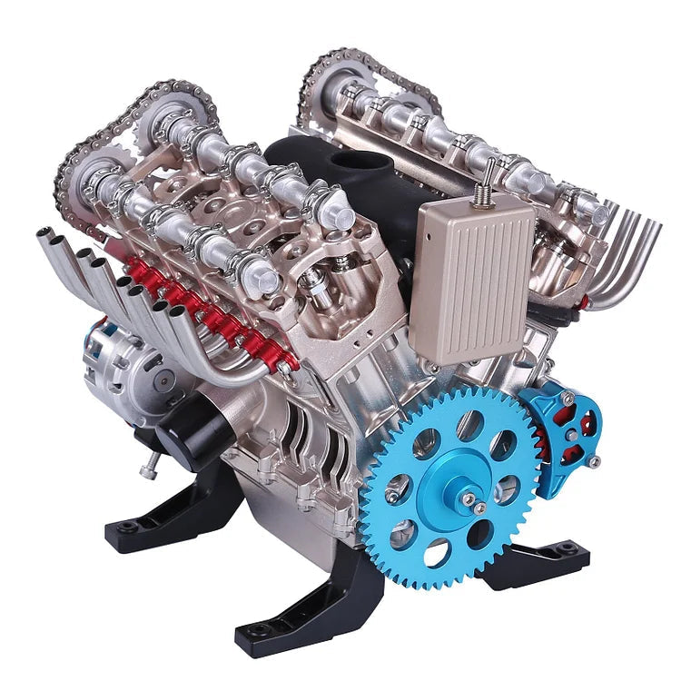 Collectible TorqueV8 engine replica, a high-quality metal sculpture for automotive decor & enthusiast gifts.