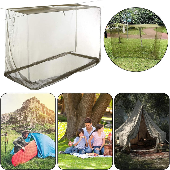Enjoying a book under a Ventora outdoor fly net canopy, ultimate comfort