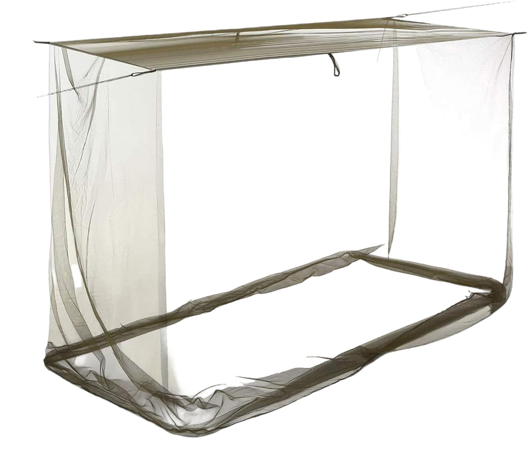 Ventora rectangular mosquito net canopy setup in a garden, ideal for outdoor living