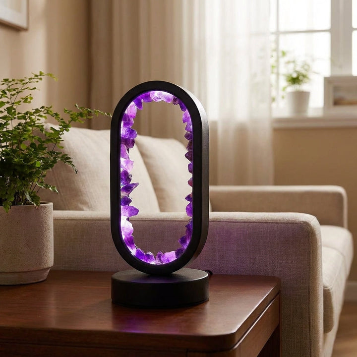 Violetis natural crystal wellness lamp for relaxation and home decor