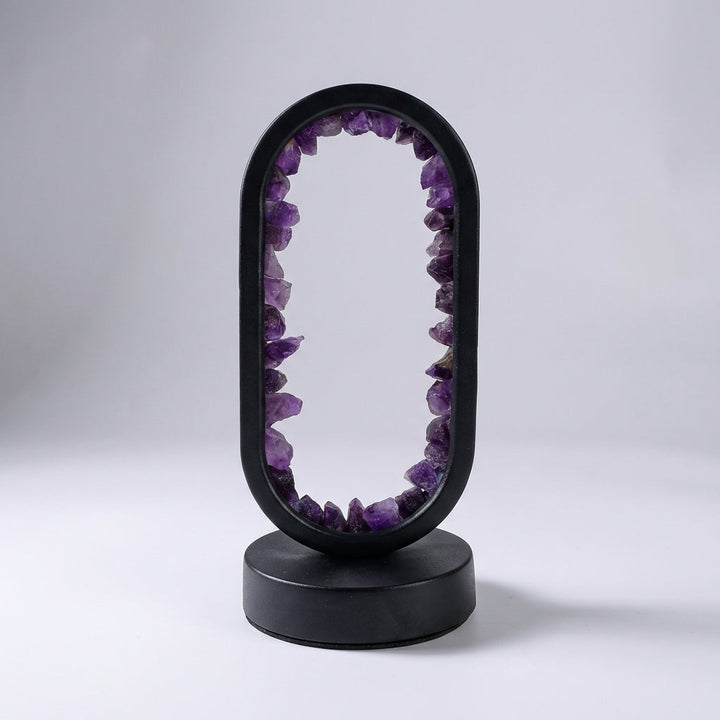 Wellness lamp with violetis crystals, enhancing home decor and relaxation