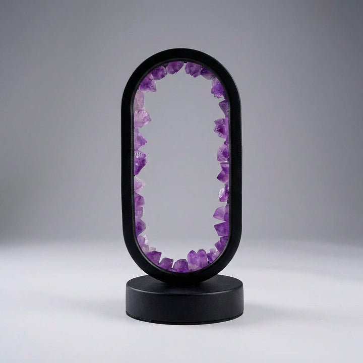 Natural crystal table lamp, ideal for meditation and stress relief