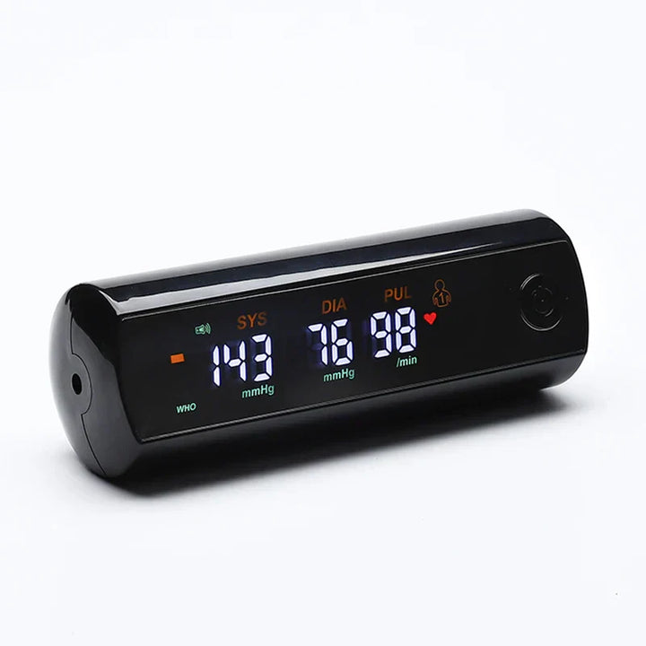 Portable VitalScan blood pressure monitor with voice function, ideal for self-care and home health