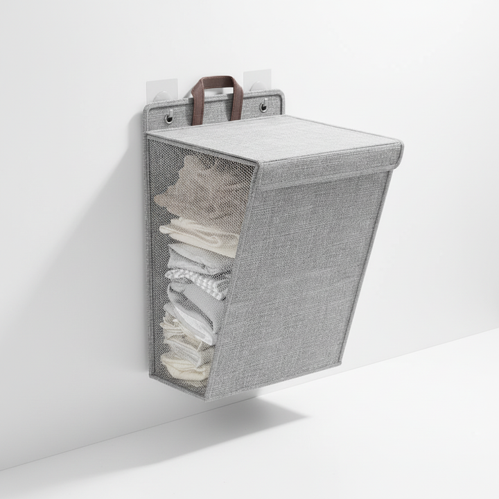 HangBoxer wall-mounted foldable laundry basket, a smart space-saving household item