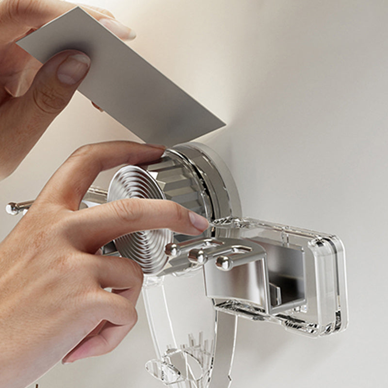 Space-saving toothbrush & toothpaste holder, PET plastic, wall-mounted for organized bathroom hygiene storage