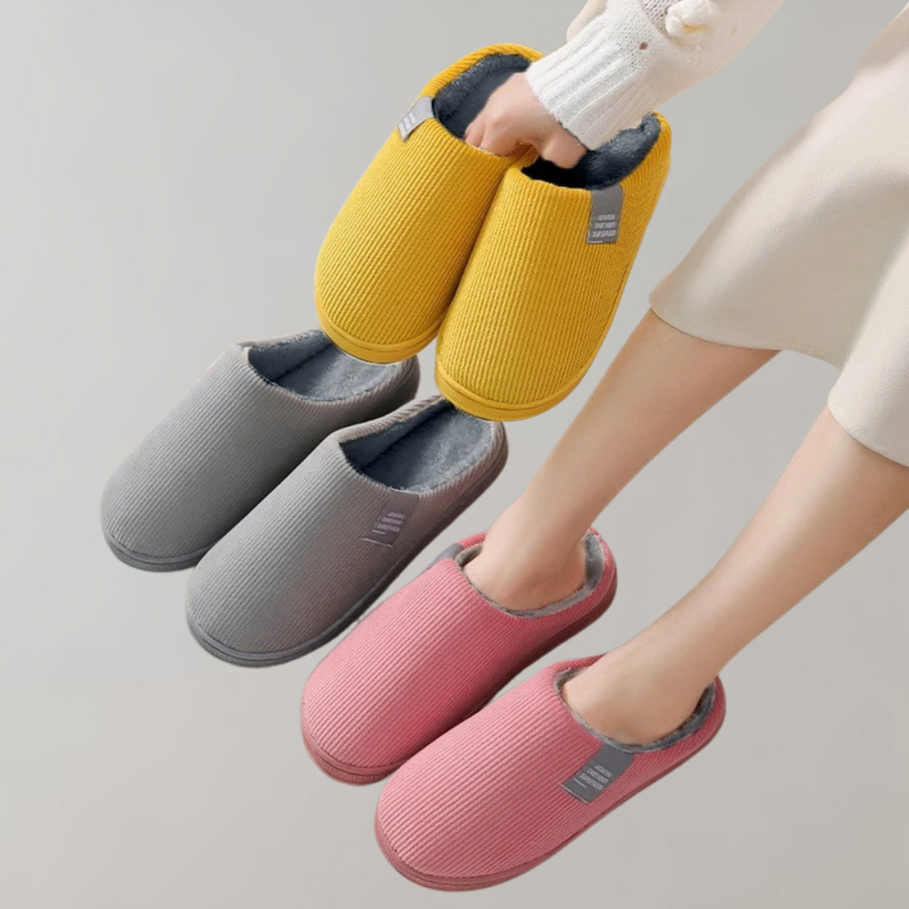 Cozy ribstof women's indoor footwear, offering soft comfort and warmth all winter.