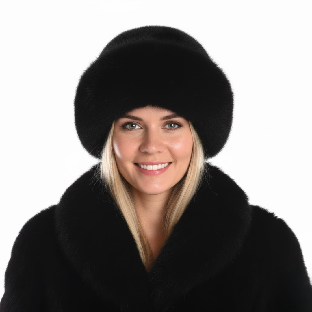 Warm & elegant faux fur hat for women, luxurious winter accessory, cozy fashion