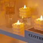 Sphere-shaped Cube Candles - 12 Pieces