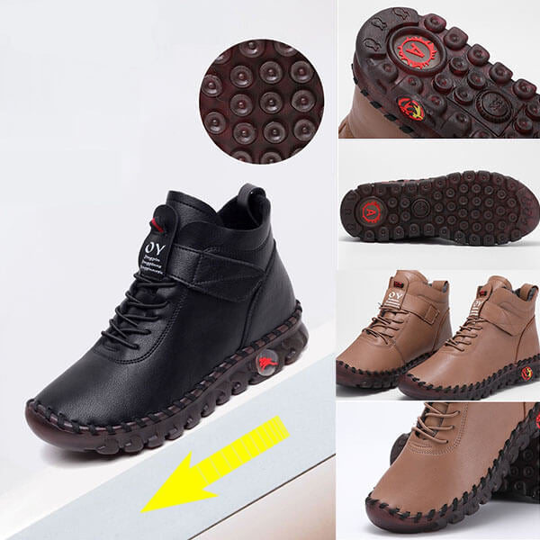 Women's warm high-top snow boots, perfect for icy conditions, with a stylish look.