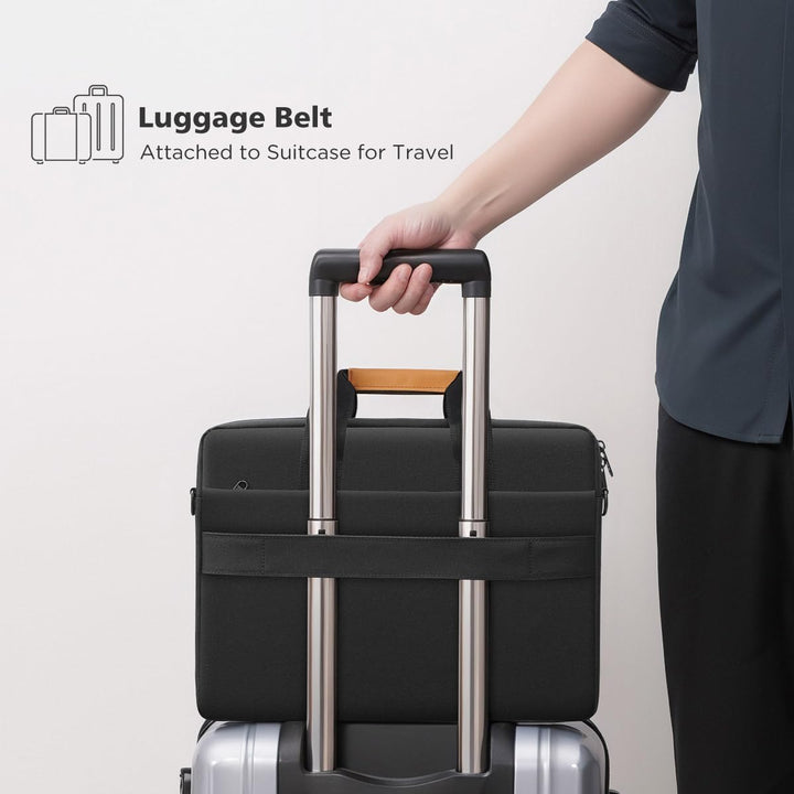 Heavy-duty laptop bag, water-resistant, 360° protective padding, buy one get one free.