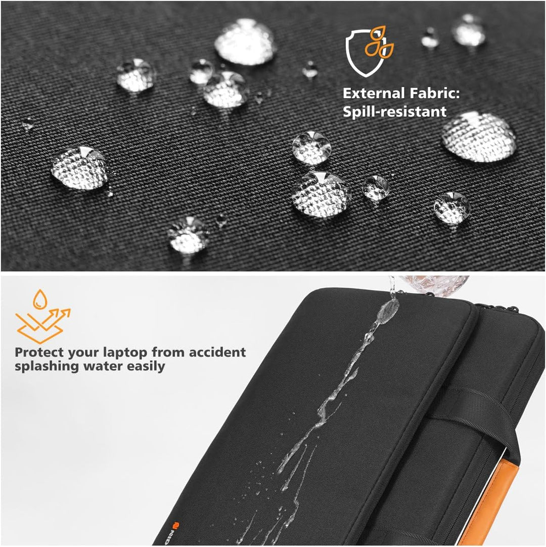 Advanced laptop shoulder bag, water-resistant, 360° protective cushioning for all environments.