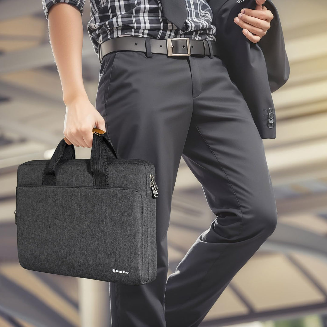 Unisex water-resistant laptop bag, 360-degree protective padding, ideal for tech users.