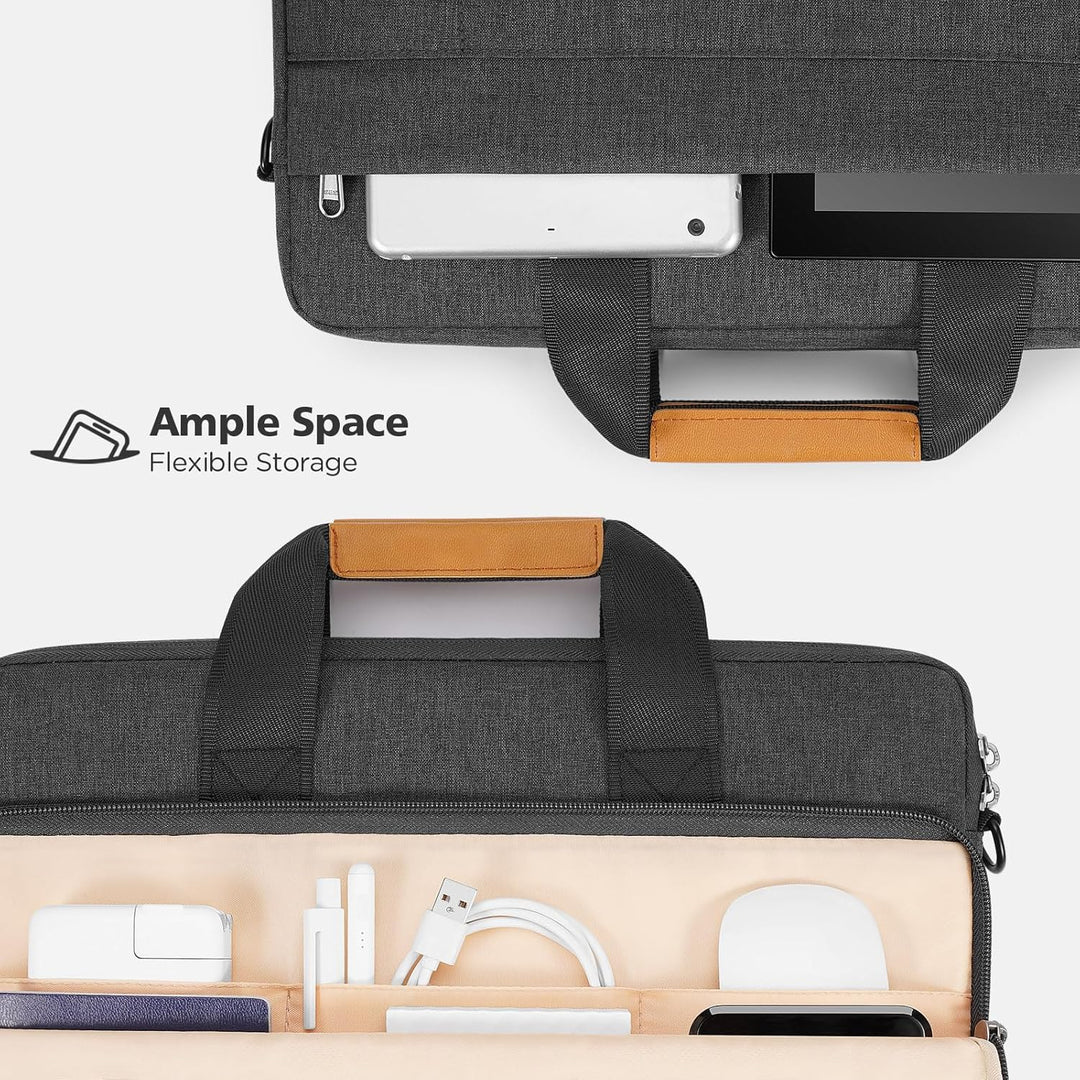 Secure laptop handler: water-resistant shoulder bag with 360° protective padding.