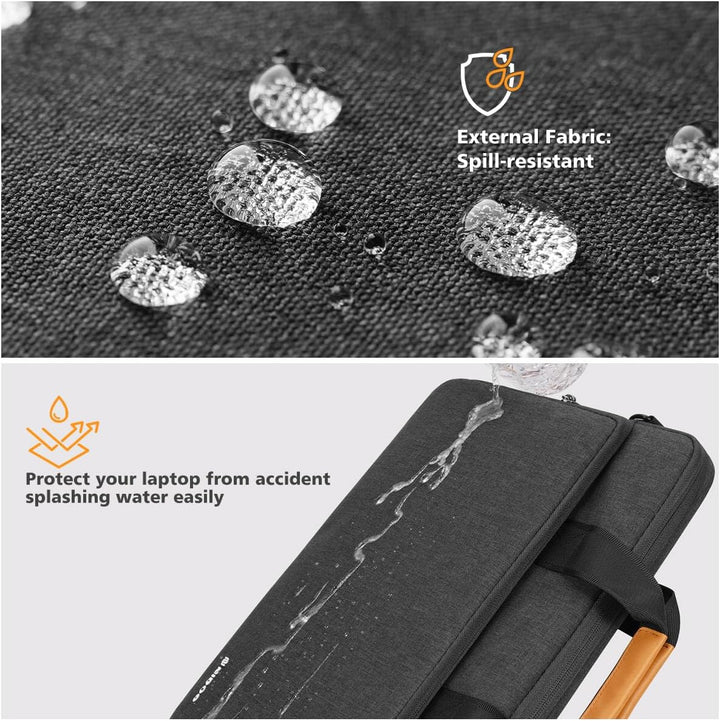 Top-rated water-resistant laptop shoulder bag, 360° protective, for ultimate security.