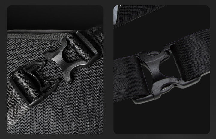 Versatile water-resistant fanny pack; perfect hands-free multi-pocket solution for sport & travel.