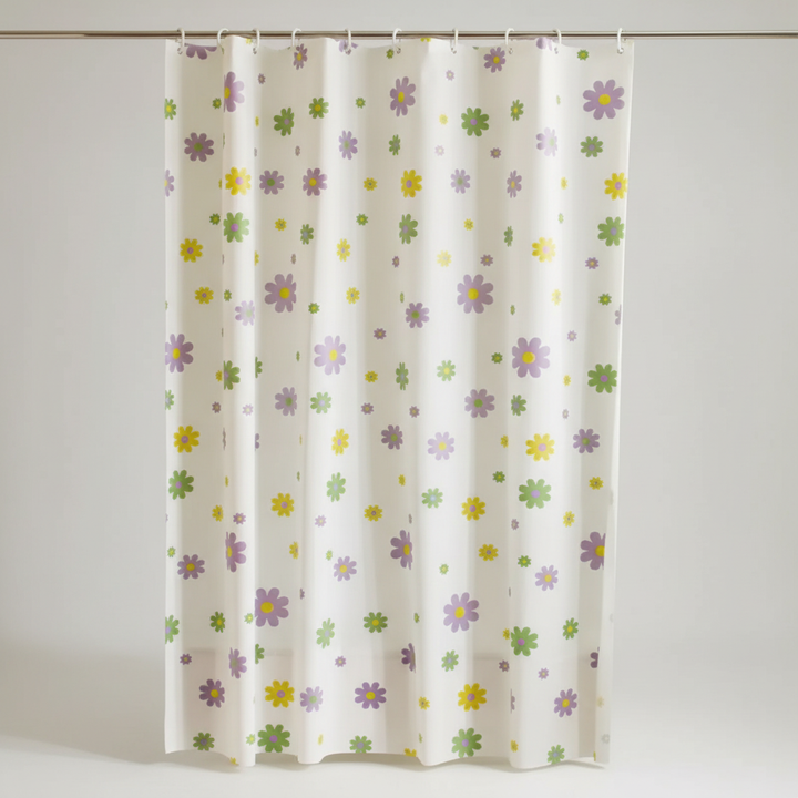 Waterproof polyester shower curtain with a serene maritime pattern, bringing coastal charm to your bathroom.