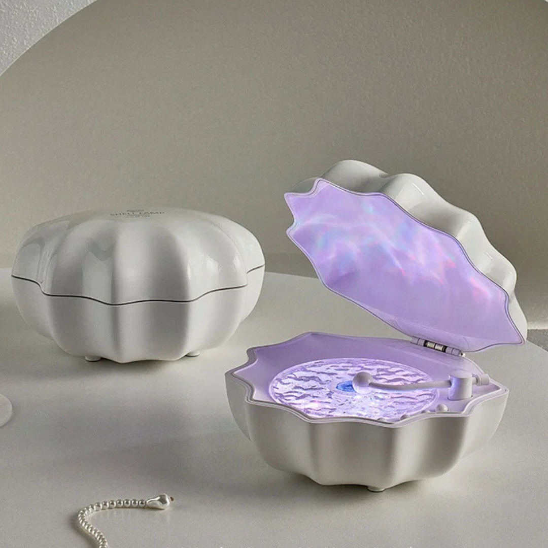 Unique WaveGlow Bluetooth speaker, a decorative sound machine with a glowing wave plate, ideal as a gift.