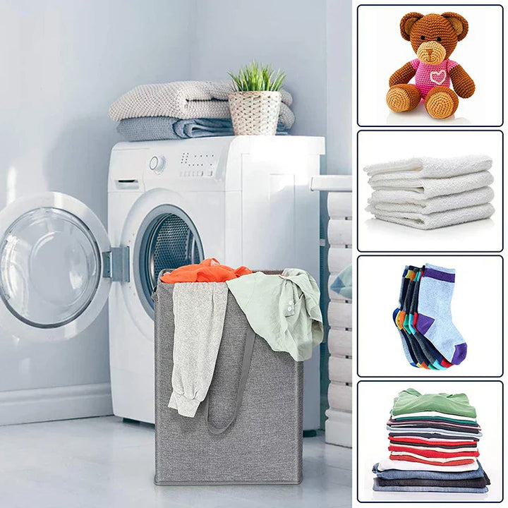 Neris 45L slim laundry hamper in a contemporary design, perfect for space-saving home organization