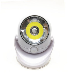 Outdoor wireless LED motion sensor light. Weatherproof & battery operated, ideal for garden security lighting.
