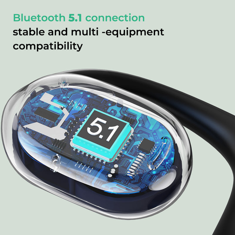 AirBeat Flex open-ear wireless earbuds. Bluetooth 5.3, long battery, clear audio. Ideal for active lifestyles.