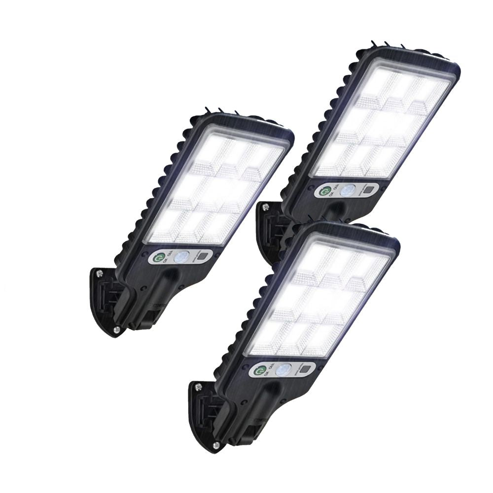 Weatherproof solar-powered LED motion sensor light. Wireless, energy-efficient security for your outdoor home & garden.