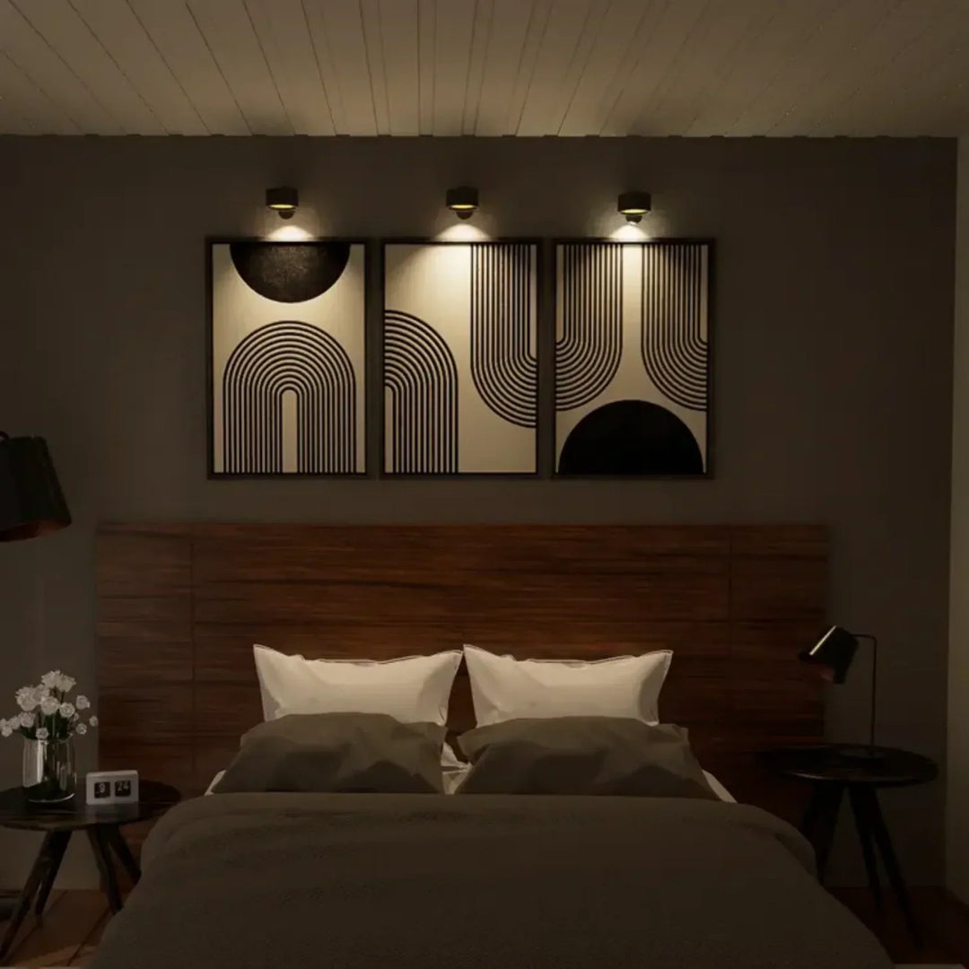 Rechargeable LED wall light, sleek design, perfect for contemporary home decor