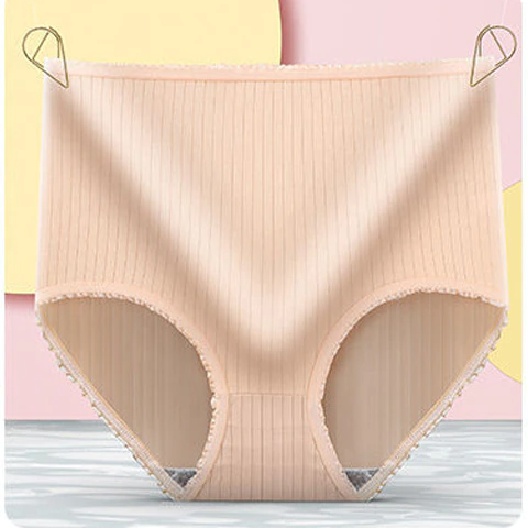 Packaging for 8-pack women's high-waisted leakproof underwear. Discreet, comfortable period & incontinence solution.