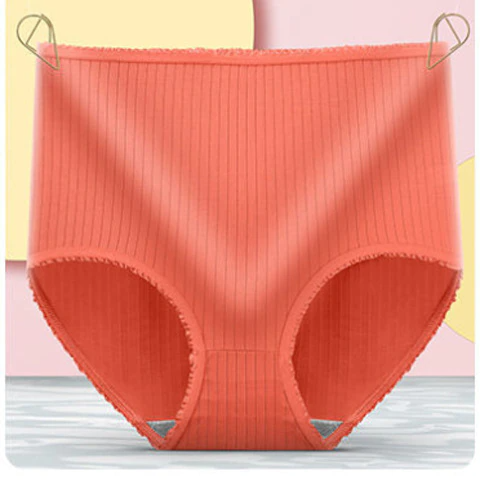 Stack of 8 high-waisted leakproof underwear for women. Comfortable, reusable period & incontinence protection.