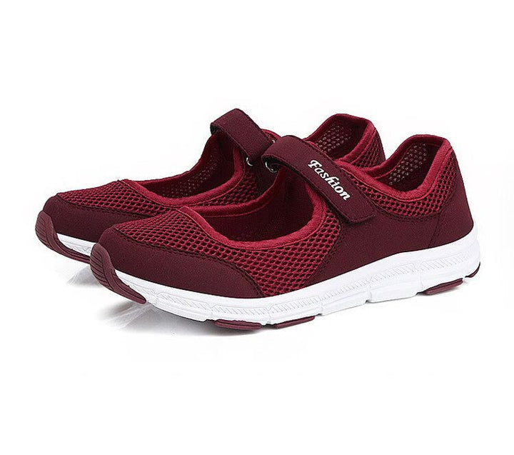 Women's AirFlow breathable slip-on shoes. Lightweight, comfortable mesh for everyday casual wear.
